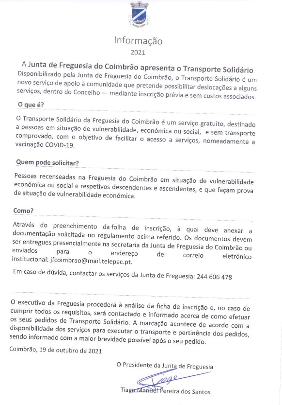 Imagem Transporte Solidário - Vacinação Covid 19 e Gripe